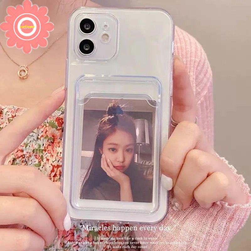 Casing Vivo Y12S Y12 Y11 Y12I Y17 Y15 Y20 Y20I Y20S Y50 Y30 Y30I Card Slots Soft TPU Card Holder Phone Cover