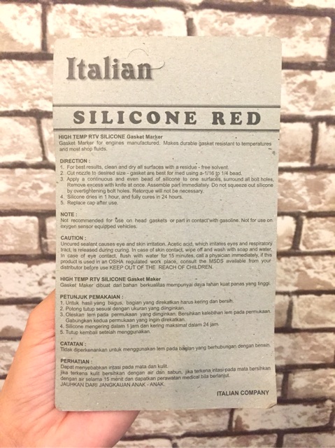 Lem Red Silicone 30 Gr Lem Silicone Merah Lem Gasket