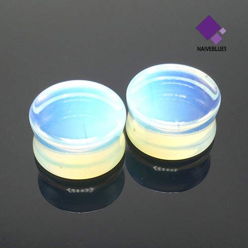 Naiveblue 1pc Pelebar Tindikan Telinga Bahan Opalite 5-18mm