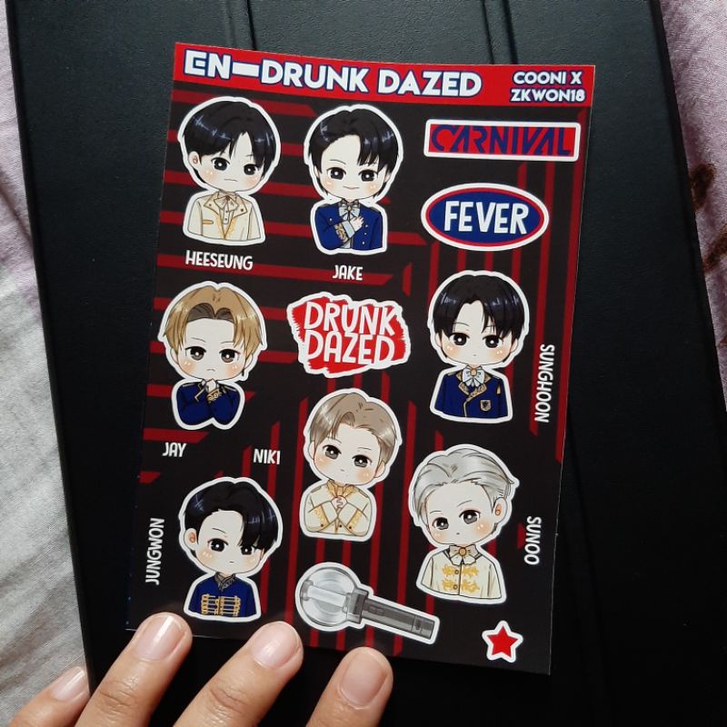 Sticker ENHYPEN DRUNK DAZED Chibi Fanart