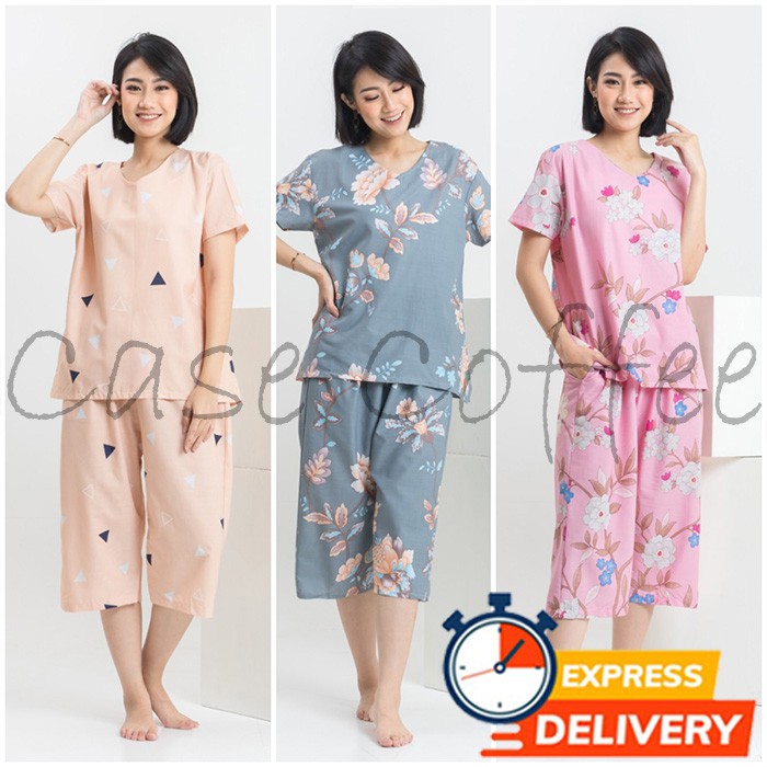 Baju Tidur Celana Panjang Lengan Pendek