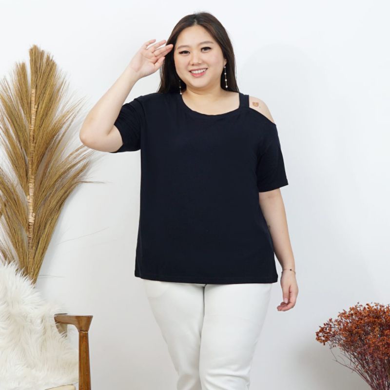 (Ld 120cm) ATASAN BIGSIZE MEGHAN PAKAIAN WANITA ATASAN JUMBO