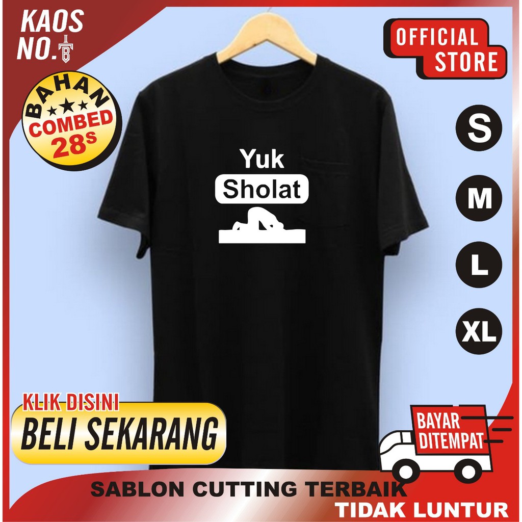 COD/YUK SHOLAT kaos pria kaos murah wanita pria distro