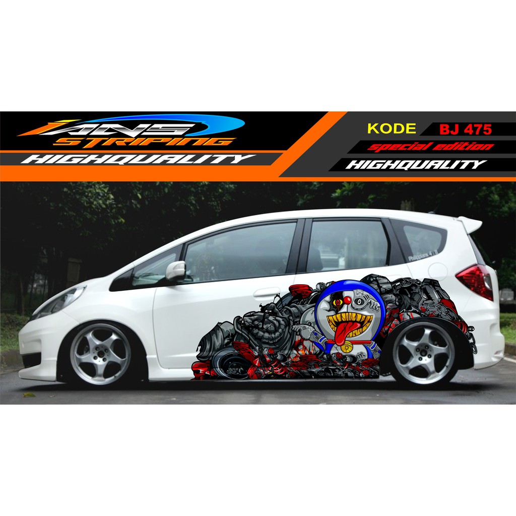 DECAL STICKER MOBIL JAZZ, BRIO, AGYA, YARIS, SWIFT, SIGRA / VARIASI STICKER MOBIL / STIKER MOBIL