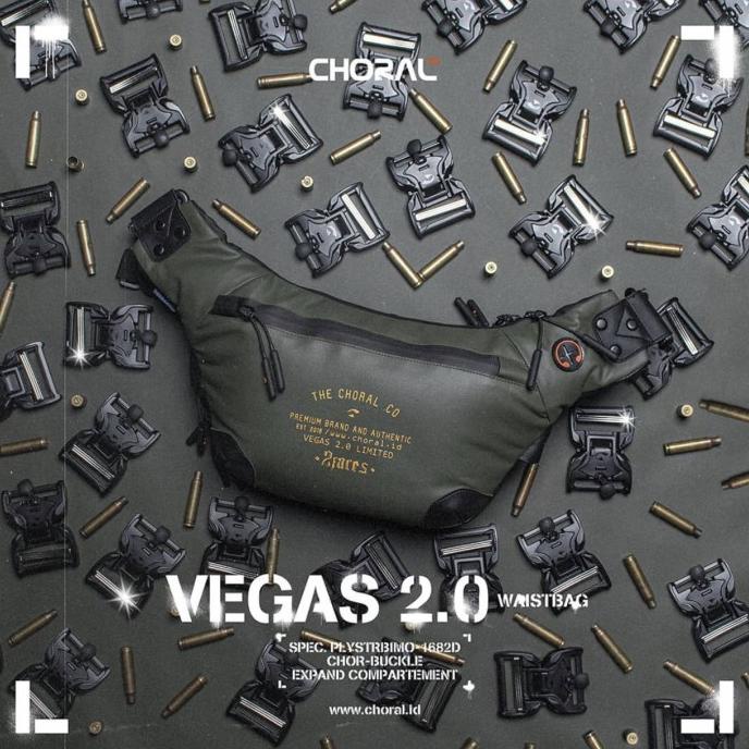 promo Waist Bag Tas Selempang 2 Faces Choral New Vegas 2.0 Bigger Better