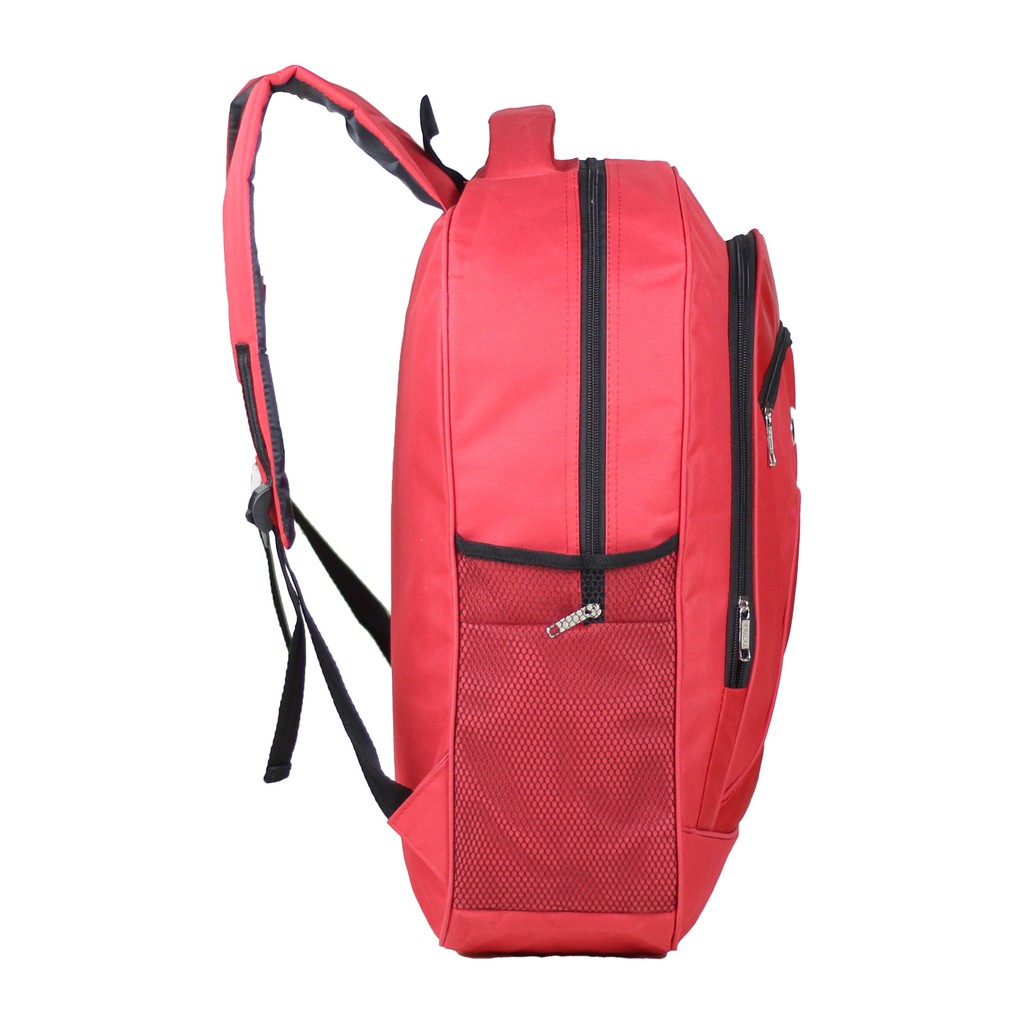 Tas Punggung Ransel SD SMP Cowok Backpack Polo Essential Merah Laki-Laki Berkualitas Bonus Rain Cover Keren Awet