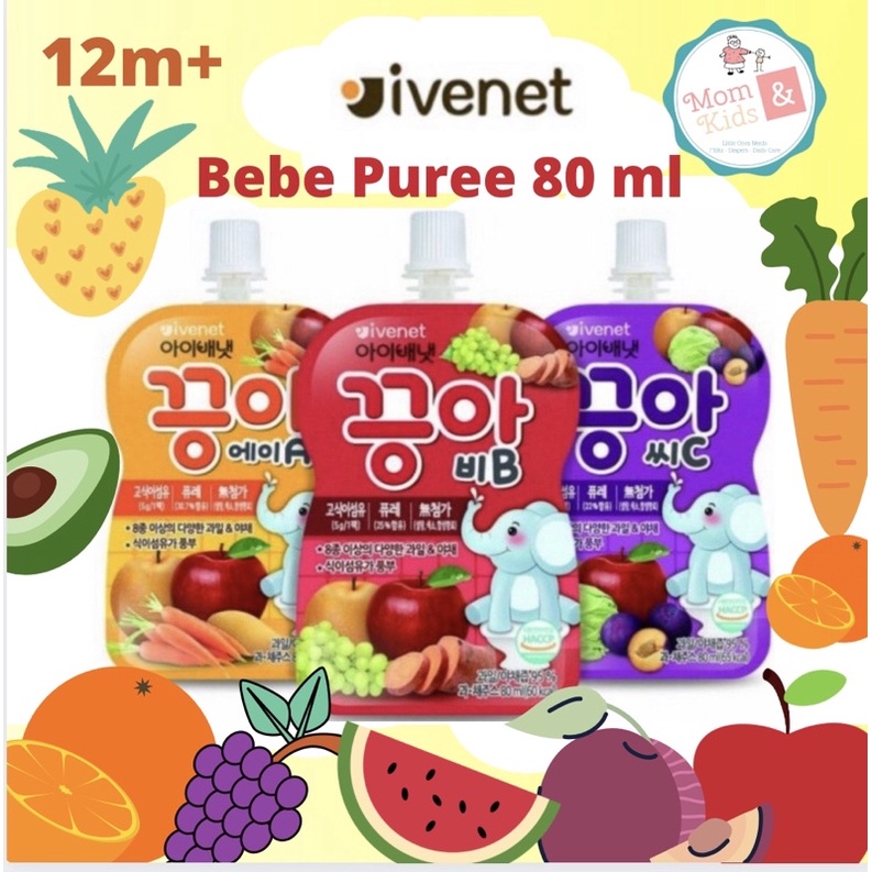 Ivenet Bebe Puree Pure 80ml Snack Sehat Bayi