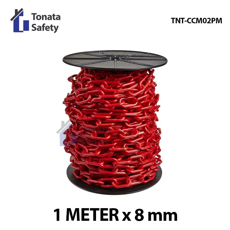 Plastic Chain / Cone Chain 8 mm x 50 m / Merah