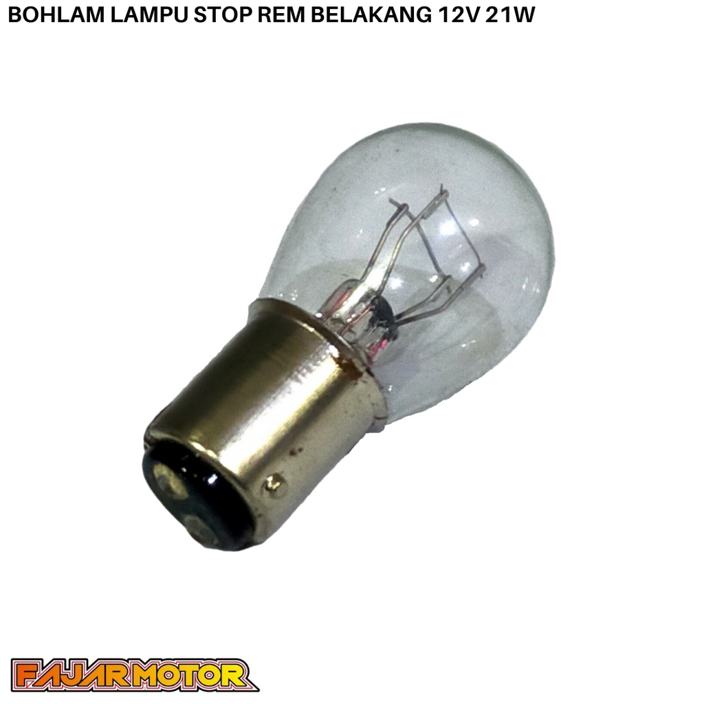 BULB BOHLAM DOP STOP REM LAMPU BELAKANG MOBIL MOTOR 12V 21W