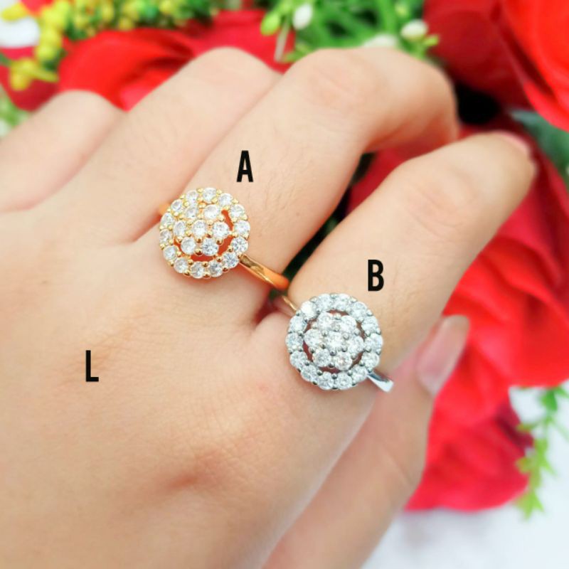 Fourfashion Cincin Xuping Dewasa Motif Batu Full Permata  PD167