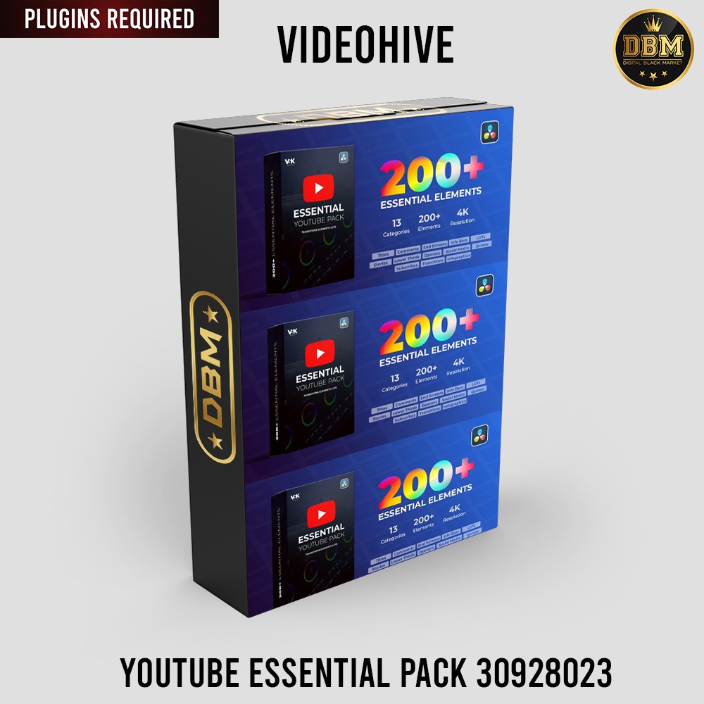 Youtube Essential Pack - Davinci Resolve 16