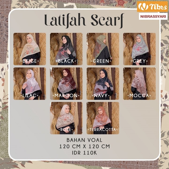 [NEW]KERUDUNG SEGI EMPAT NIBRAS LATIFAH SCARF/KERUDUNG SEGI EMPAT MOTIF KUALITAS PREMIUM/KERUDUNG SE