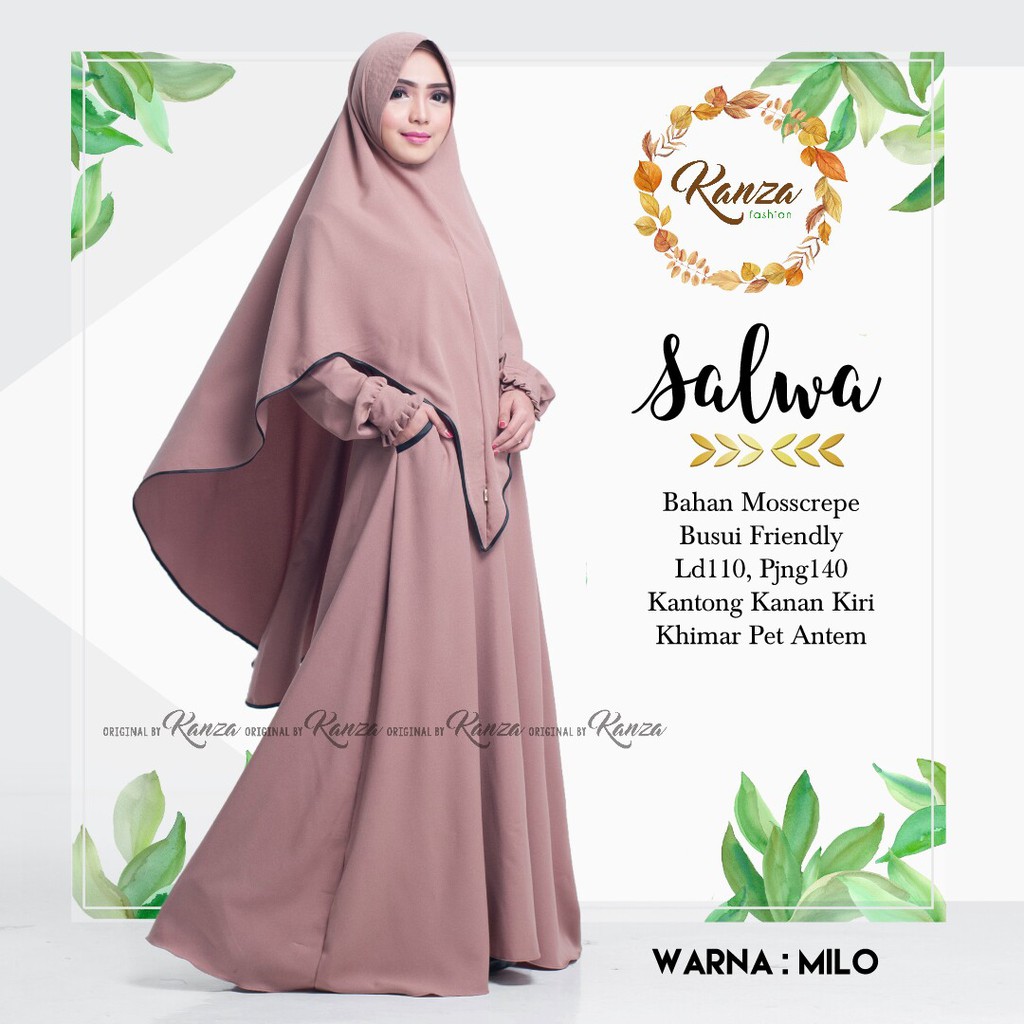 Gamis Syari Salwa Moscrepe