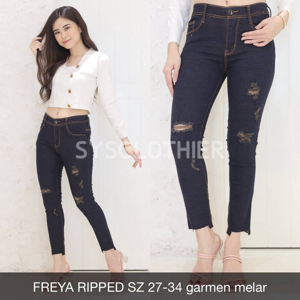 CELANA JEANS WANITA FREYA RIPPED