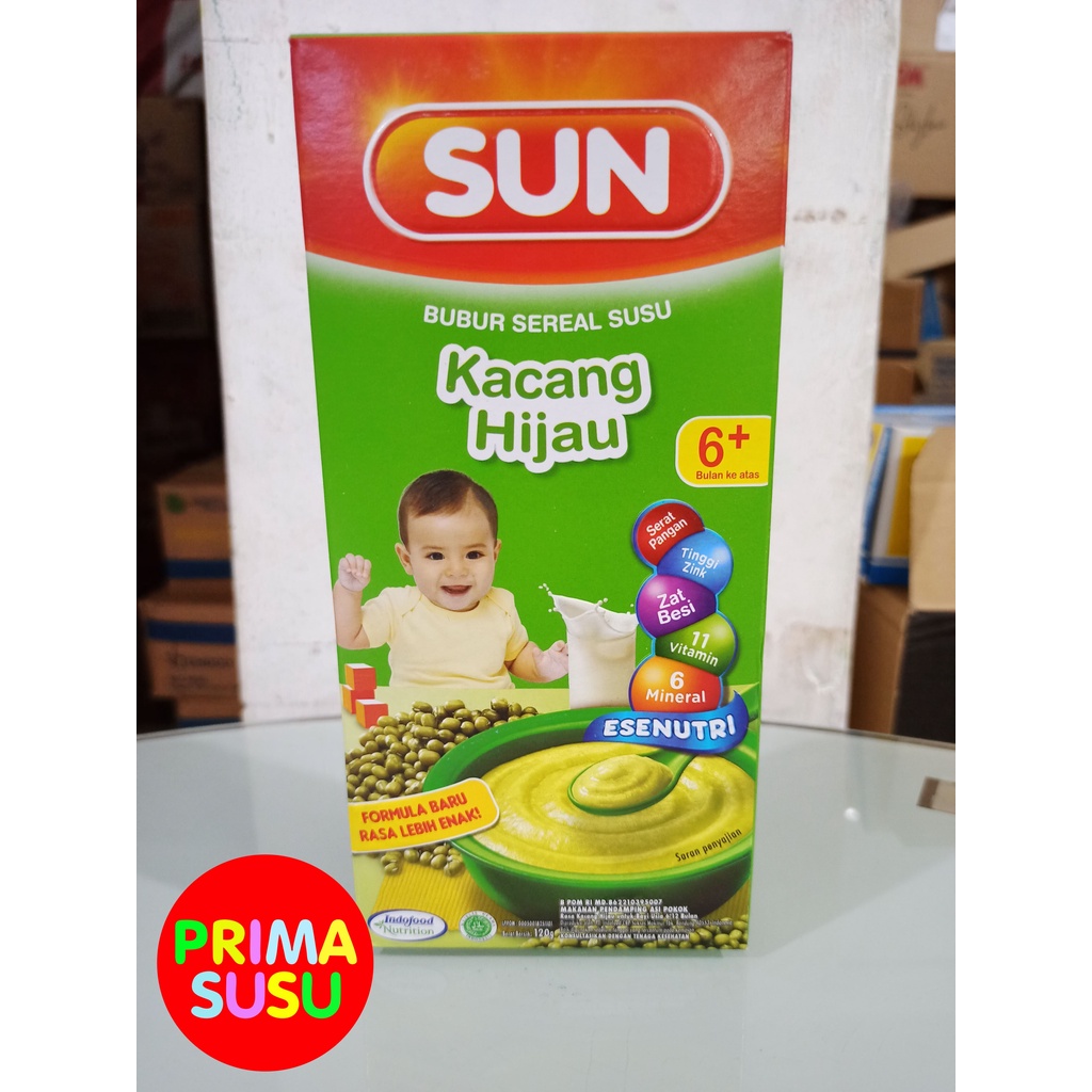 Sun Bubur Sereal Susu Kacang Hijau 6+ 120 GR