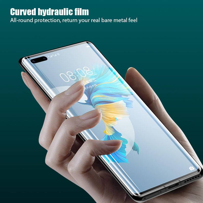 Film Pelindung Layar 360 Full Cover HD Hydrogel Untuk Huawei P50 P40 P30 Pro Mate 30 40 Pro Honor 50 Pro