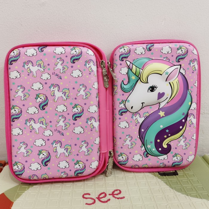 

tempat pensil smiggle unicorn 2 ruang promo