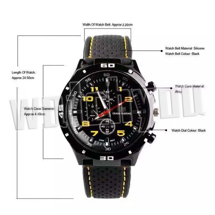 Watchyou Jam Tangan Pria A0129  GT Sport Chrono Grand Touring Korea Fashion Quartz Silikon Rubber Analog Watches