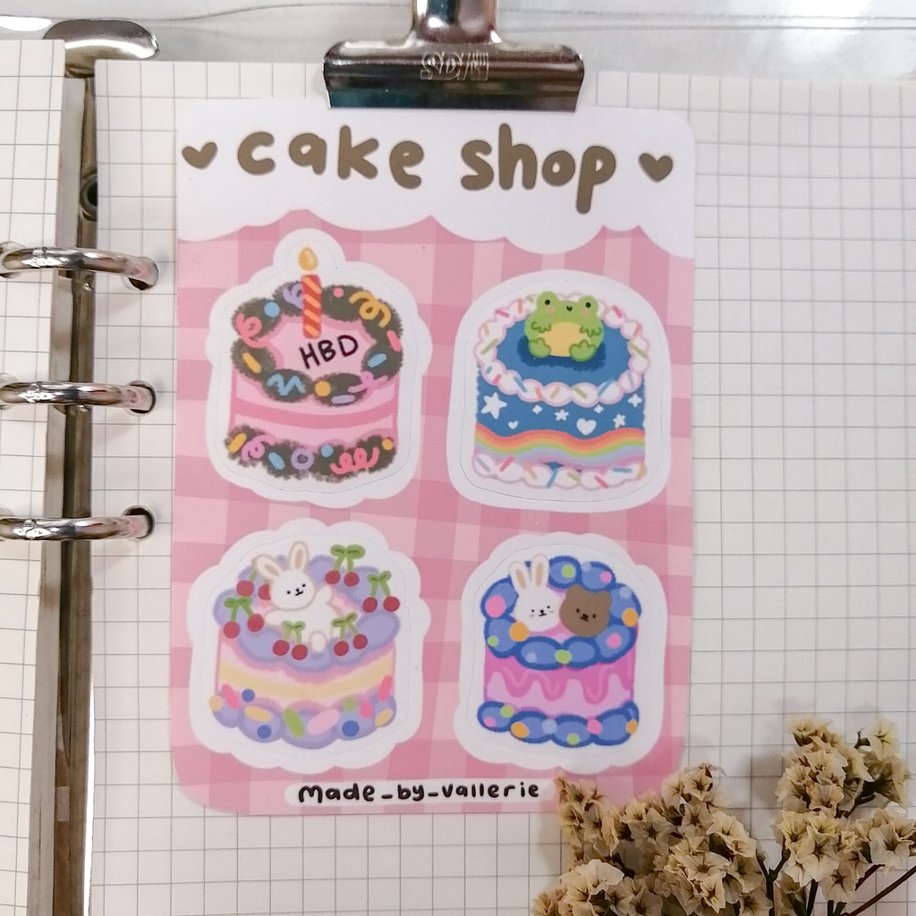 Jual cute cake stickers - made by vallerie | Shopee Indonesia