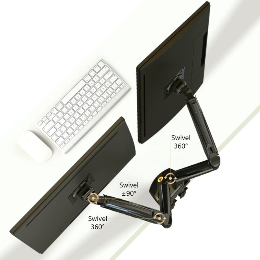 North Bayou NB-F160 Bracket Dual Monitor 17-27 Inch