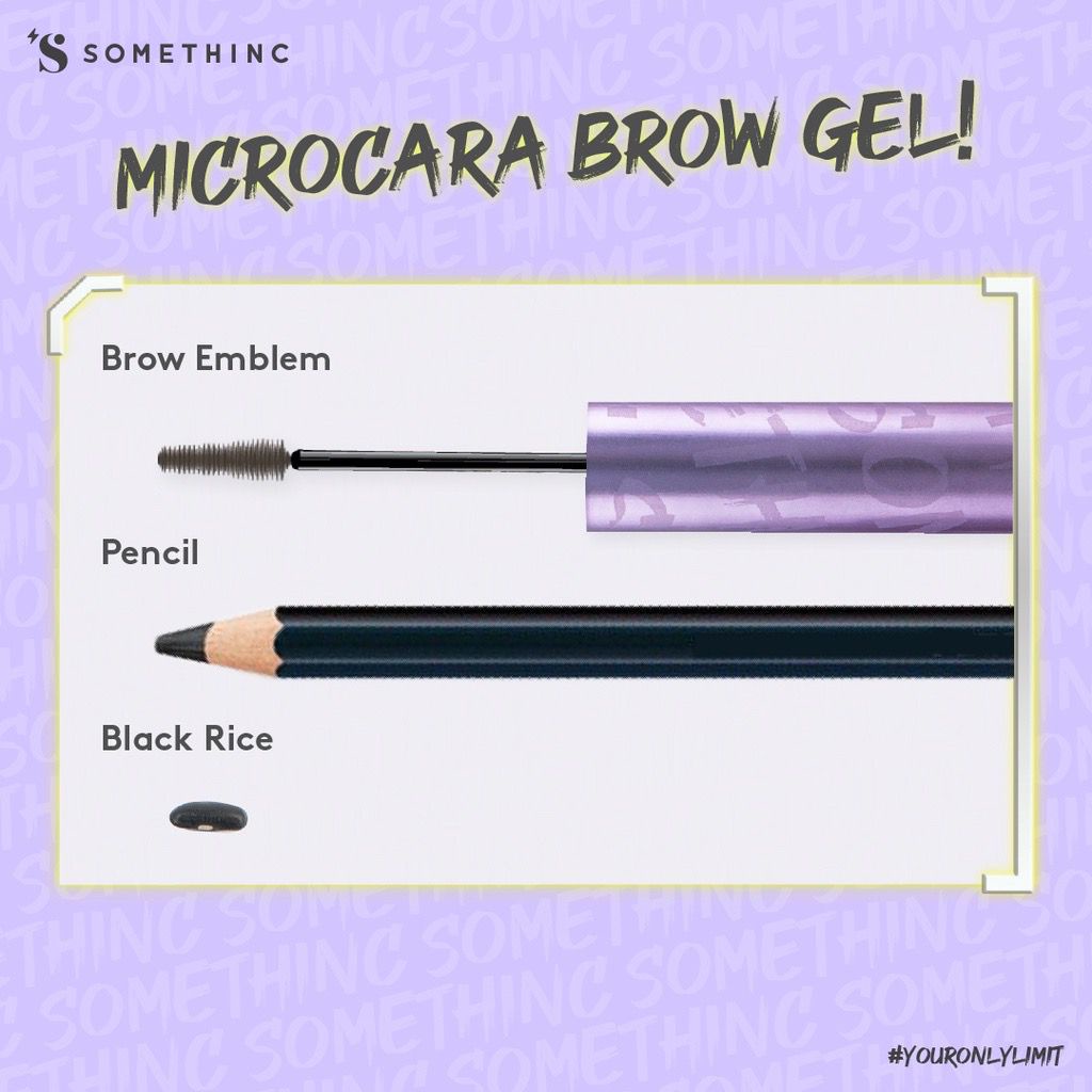 SOMETHINC BROW EMBLEM Microcara Brow Gel Waerproof - Maskara Alis Kuas Super Tahan Lama