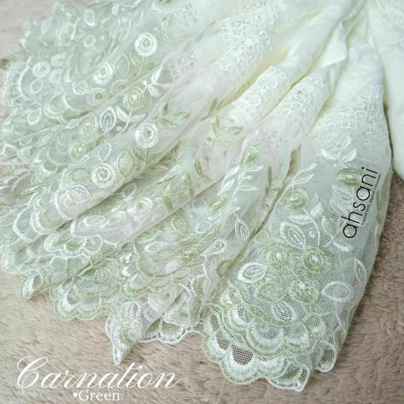 MUKENA SUTRA CARNATION MUKENA AHSANI FULL BORDIR