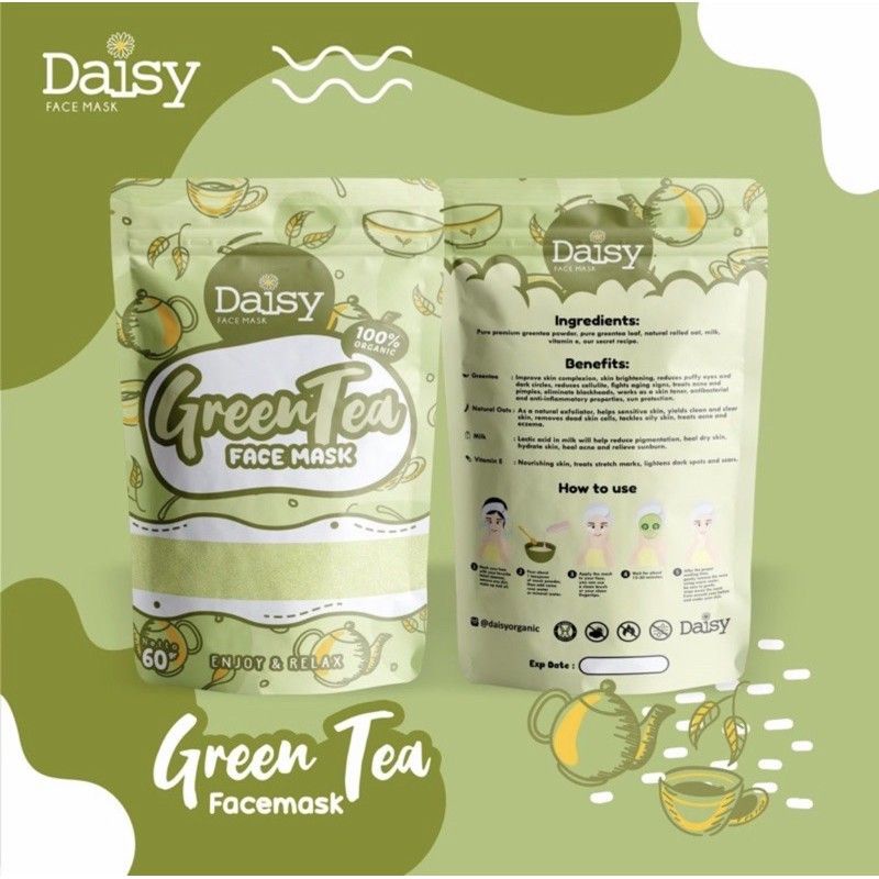 (INEED) (60gr ) Daisy Organic Full Size Face mask / masker wajah 60gr