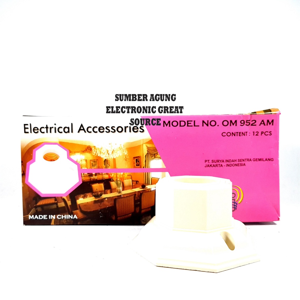 OMI Fiting Plafon Hias Segi Delapan OM952AM 952 OM952 Segi8 Murah Grosir Ecer
