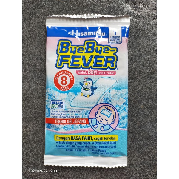 byebye fever 1lembar untuk bayi/untuk anak