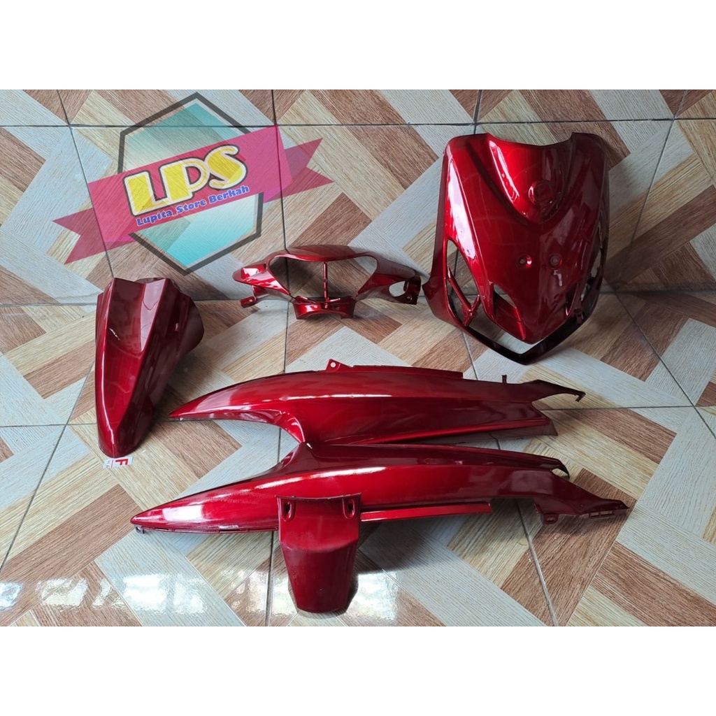 Yamaha Mio Smile Cover Body Halus Full Set Warna Merah Termurah