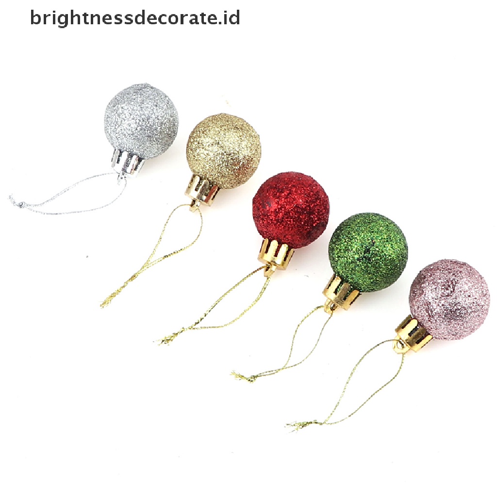 24pcs Bola Dekorasi Pohon Natal