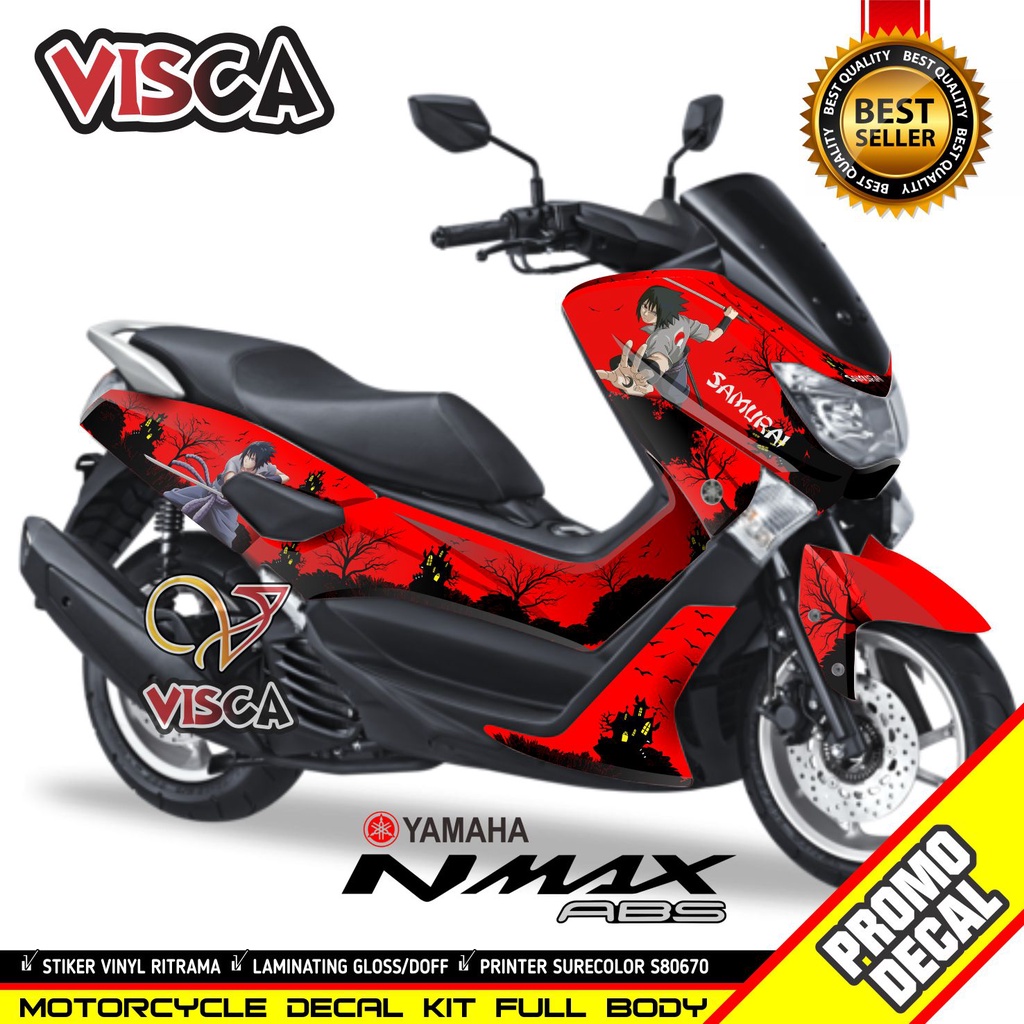 Decal Nmax Old Full Body Stiker Nmax Old Striping Nmax Old Sticker Nmax old Full Blok motif SAMURAI