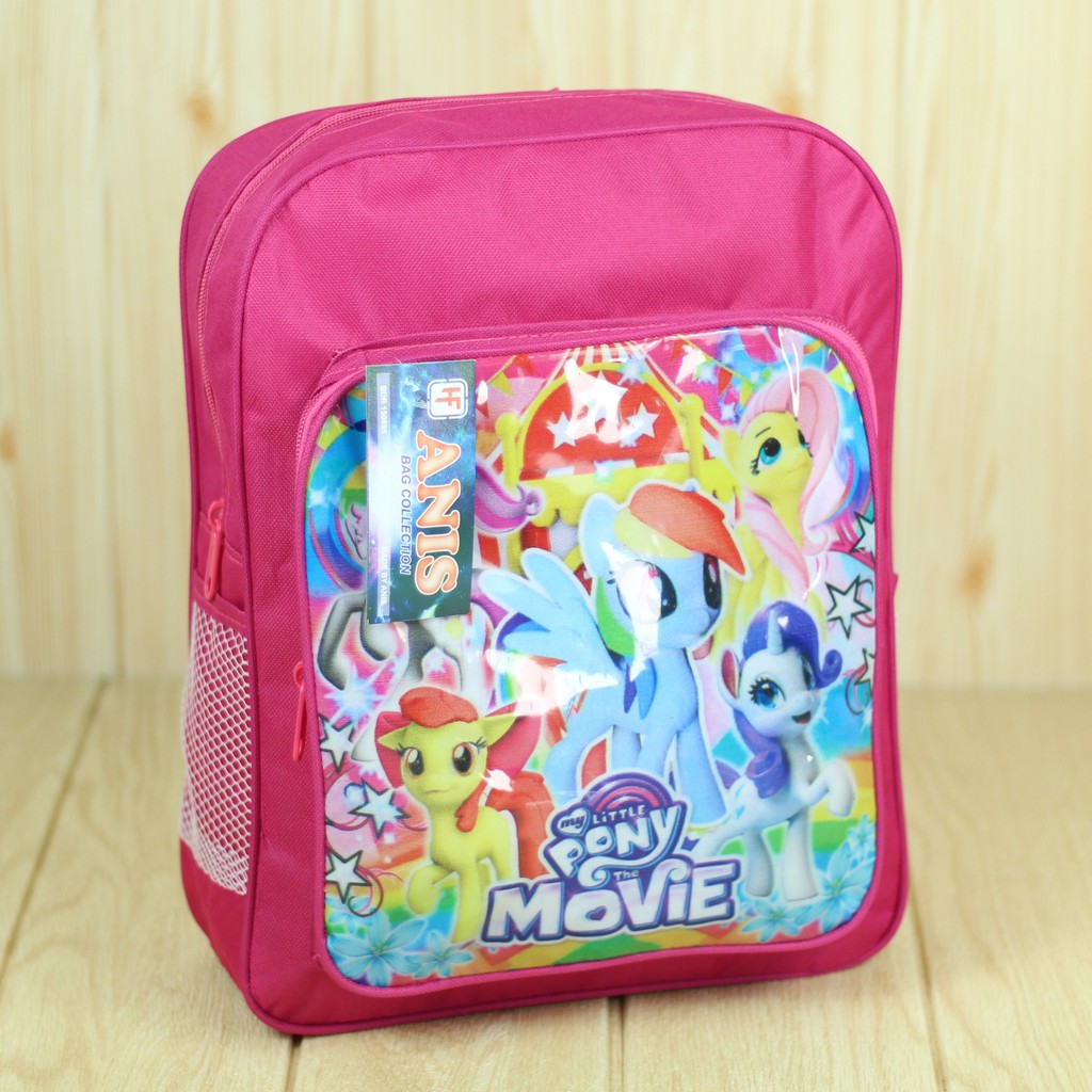 Tas Gendong Anak Kecil Perempuan Ransel Sekolah Lucu Motif Pony Pink Bahan Tebal Kuat Berkualitas