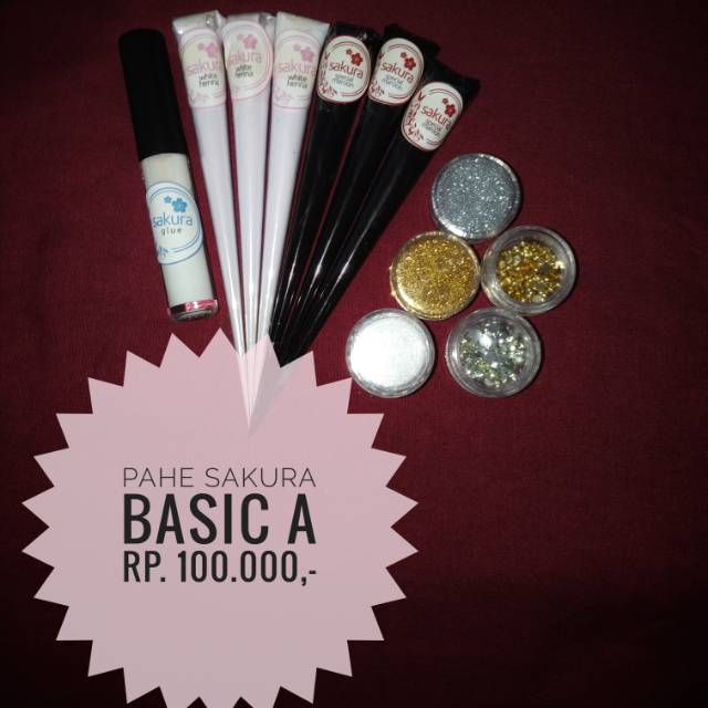 

MEDINA" PAKET HEMAT SAKURA B / WHITE HENNA / HENNA PUTIH / HENNA MAROON / HENNA WATERPROOF / HENNA PENGANTIN