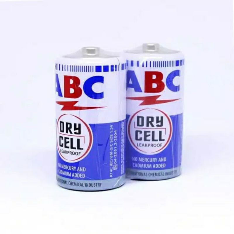 Dreambrown_ Abc R14 Size C R14C 2Pcs Tanggung Battery Baterai Batre Biru Tanggung Sedang