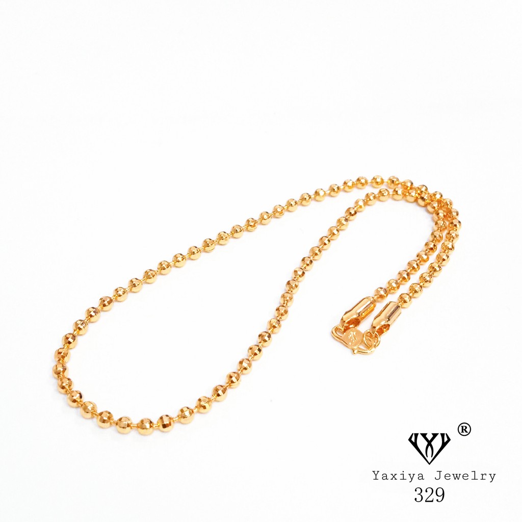 

Kalung anak biji lada 35CM perhiasan imitasi lapis emas 18K 329