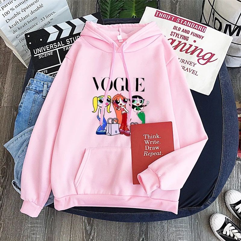 Sweater Hoodie Jaket Outerwear Pakaian Wanita Oversize Korean Style VOGUE ANIMASI FJCS773659