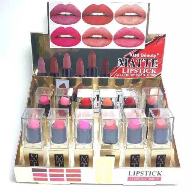 LIPSTIK KISS BEAUTY MATTE No.35527 LUSINAN