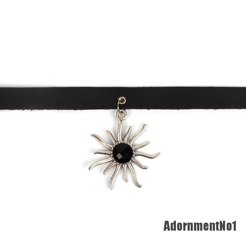 (Adornmentno1) Kalung Choker Bahan Kulit Imitasi Gaya Punk / Gothic Untuk Wanita