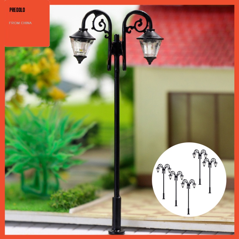 5pcs Ornamen Lampu Jalan Taman Mini Ho 1 / 87 3v Untuk Dekorasi Layout