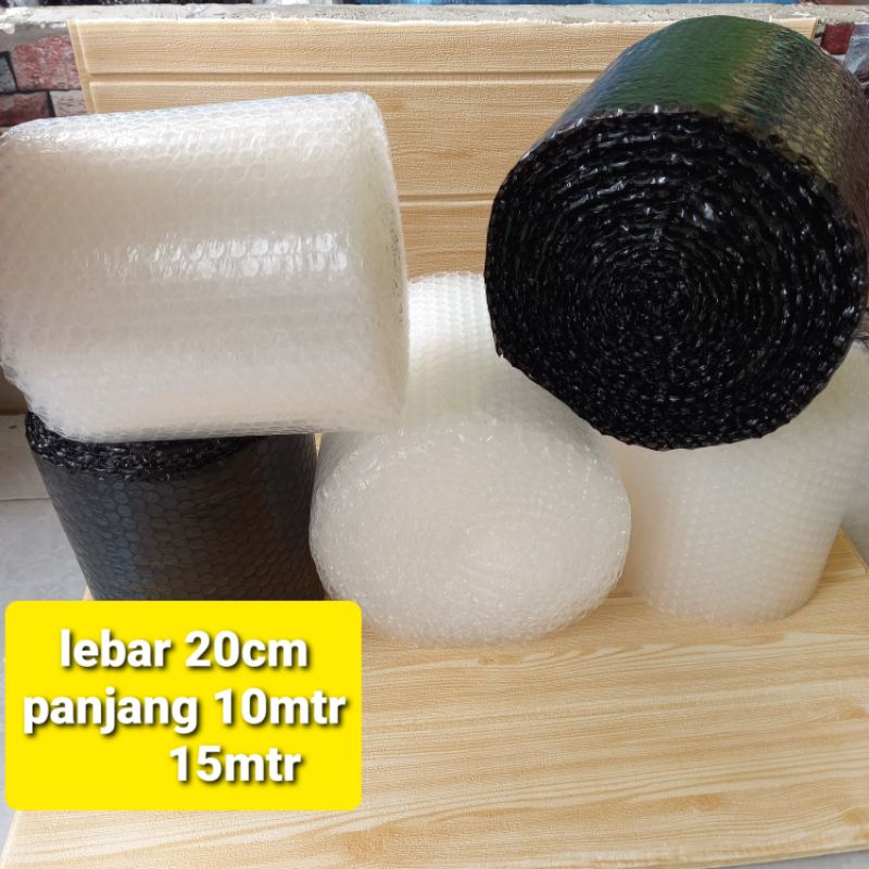 

[COD]Bubble Wrap Roll Meteran 20cm×15mtr Hitam dan Putih