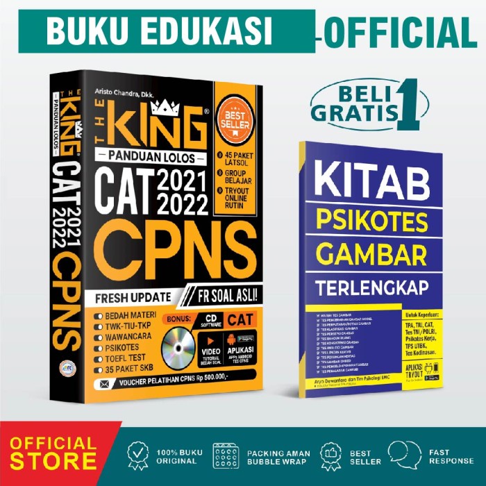 

READY STOCK BUKU CPNS 2021 - 2022 THE KING PANDUAN LOLOS CAT CPNS 2021-2022 KPL038