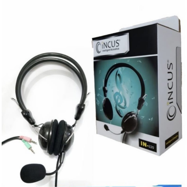 headset incus in-220 headset mic headphone