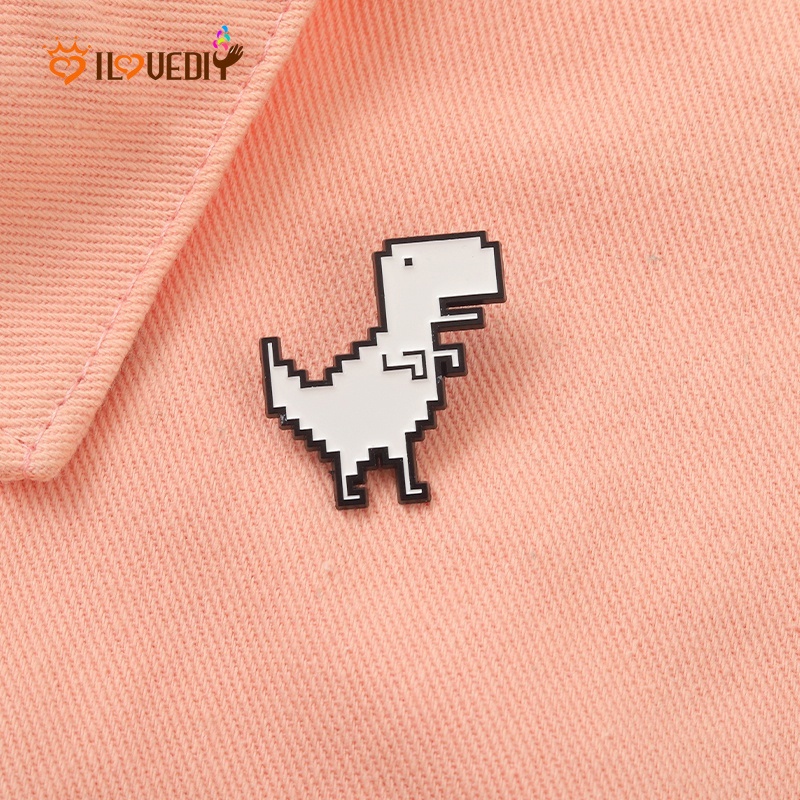 Bros Pin Enamel Bentuk Dinosaurus Tyrannosaurus Rex Bahan Alloy Untuk Wanita