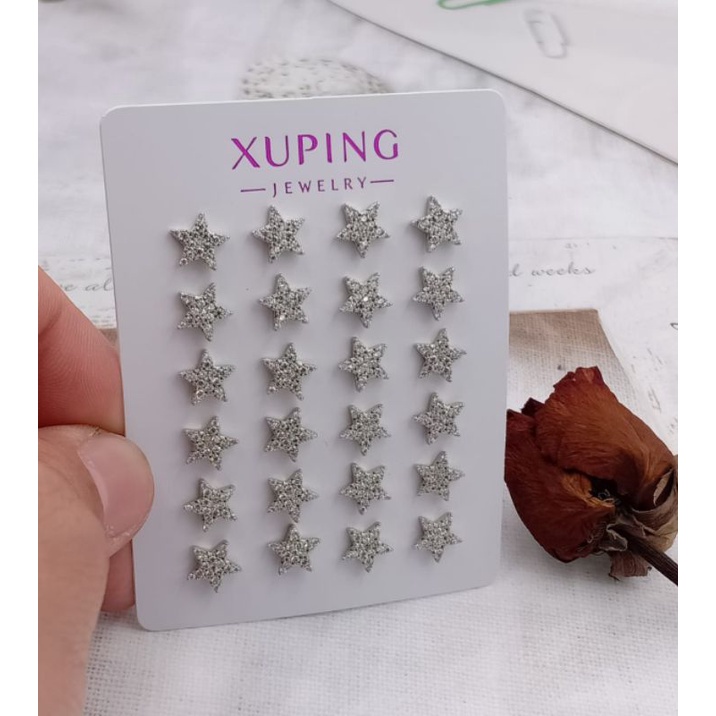 Anting Tusuk Bintang Silver Putih Xuping