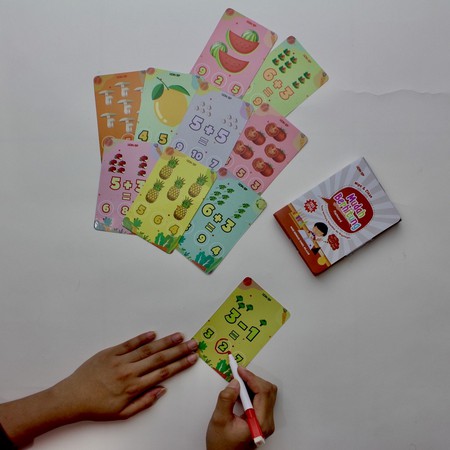 Wipe &amp; Clean FLASH CARD Penambahan Pengurangan Addition Substraction Tambah Kurang WIPE &amp; CLEAN Mudah BERHITUNG - KONSEP studio 1 Box Isi 30 Kartu - Mainan Edukasi Kartu Pintar Addition substraction penambahan pengurangan