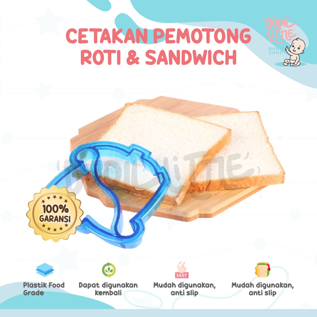 Cetakan pemotong roti dan sandwich bentuk unik bahan plastik