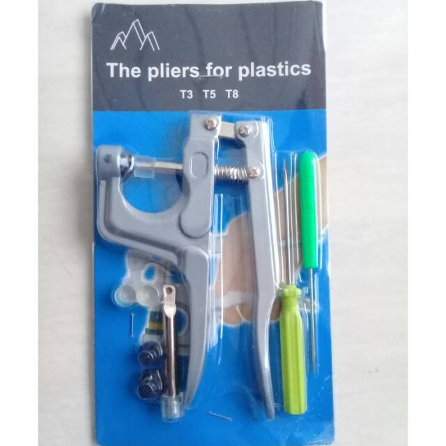 Alat pasang kancing snap plastik T3 10mm / T5 12mm / T8 15mm kancing plastic snap button cetet cetek