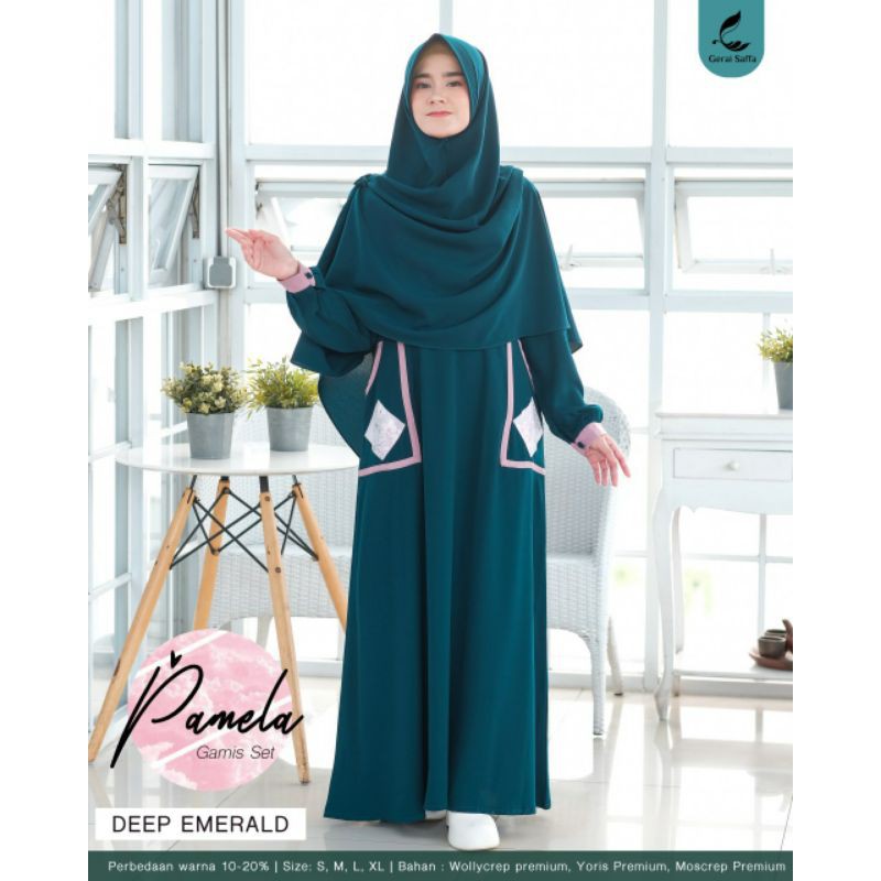 Gamis Syari Set Pamela Gerai Saffa