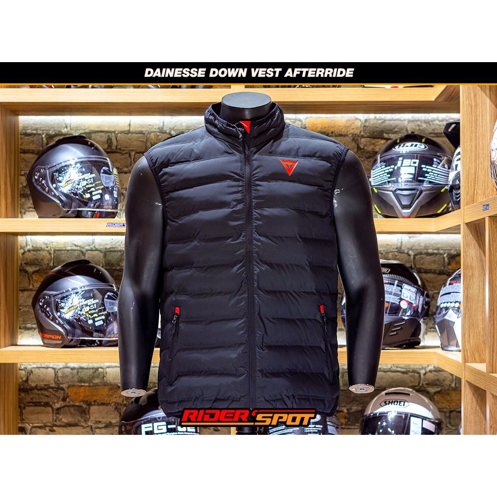 Jaket Motor Dainese Down-Vest Afteride Black Jacket Original Touring